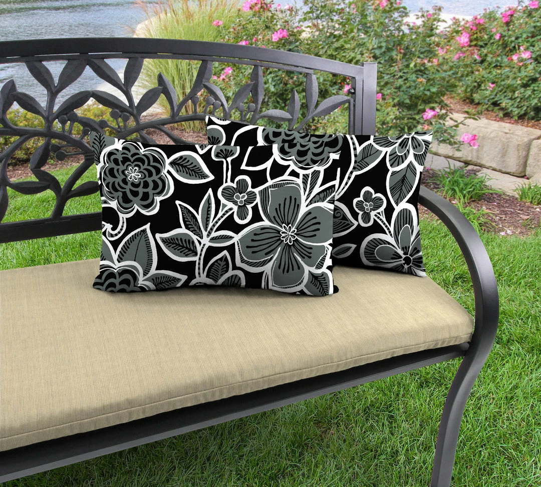 Jordan Manufacturing Outdoor Lumbar Accessory Throw Pillows, Set Of 2-HALSEY SHADOW RICHLOOM 2 Jordan Manufacturing Outdoor Lumbar Accessory Throw Pillows, Set Of 2-HALSEY SHADOW RICHLOOM