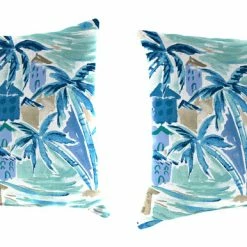 Jordan Manufacturing Outdoor Lumbar Accessory Throw Pillows, Set Of 2-BALLYFIN BAY BLUE RICHLOOM
