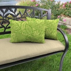 Jordan Manufacturing Outdoor Lumbar Accessory Throw Pillows, Set Of 2-MAVEN LEAF RICHLOOM
