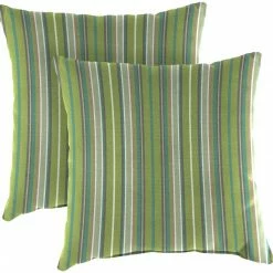 Jordan Manufacturing 20" Outdoor Accessory Throw Pillows, Set Of 2- Sunbrella FOSTER SURFSIDE RAVEN Custom Order Cushions