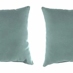 Jordan Manufacturing 20" Outdoor Accessory Throw Pillows, Set Of 2- Sunbrella SHORE LINEN GLEN RAVEN