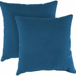 Jordan Manufacturing Custom Order Cushions 20" Outdoor Accessory Throw Pillows, Set Of 2- Sunbrella CAVAS REGATTA GLEN RAVEN