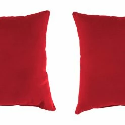 Jordan Manufacturing 20" Outdoor Accessory Throw Pillows, Set Of 2- Sunbrella CANVAS JOCKEY ACR RED ACR GLEN RAVEN