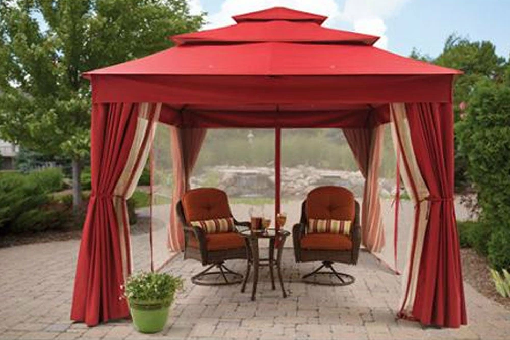 TOPS BHG Archer Ridge 10x12 FT Red Gazebo Canopy