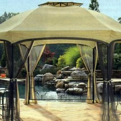 TOPS Gazebo Netting Replacement Dawson Hexagonal Gazebo Insect Netting