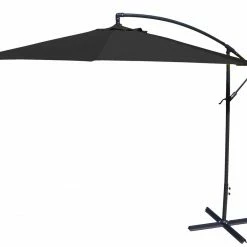 Jordan Manufacturing 10' STEEL OFFSET UMBRELLA- BLACK Umbrellas