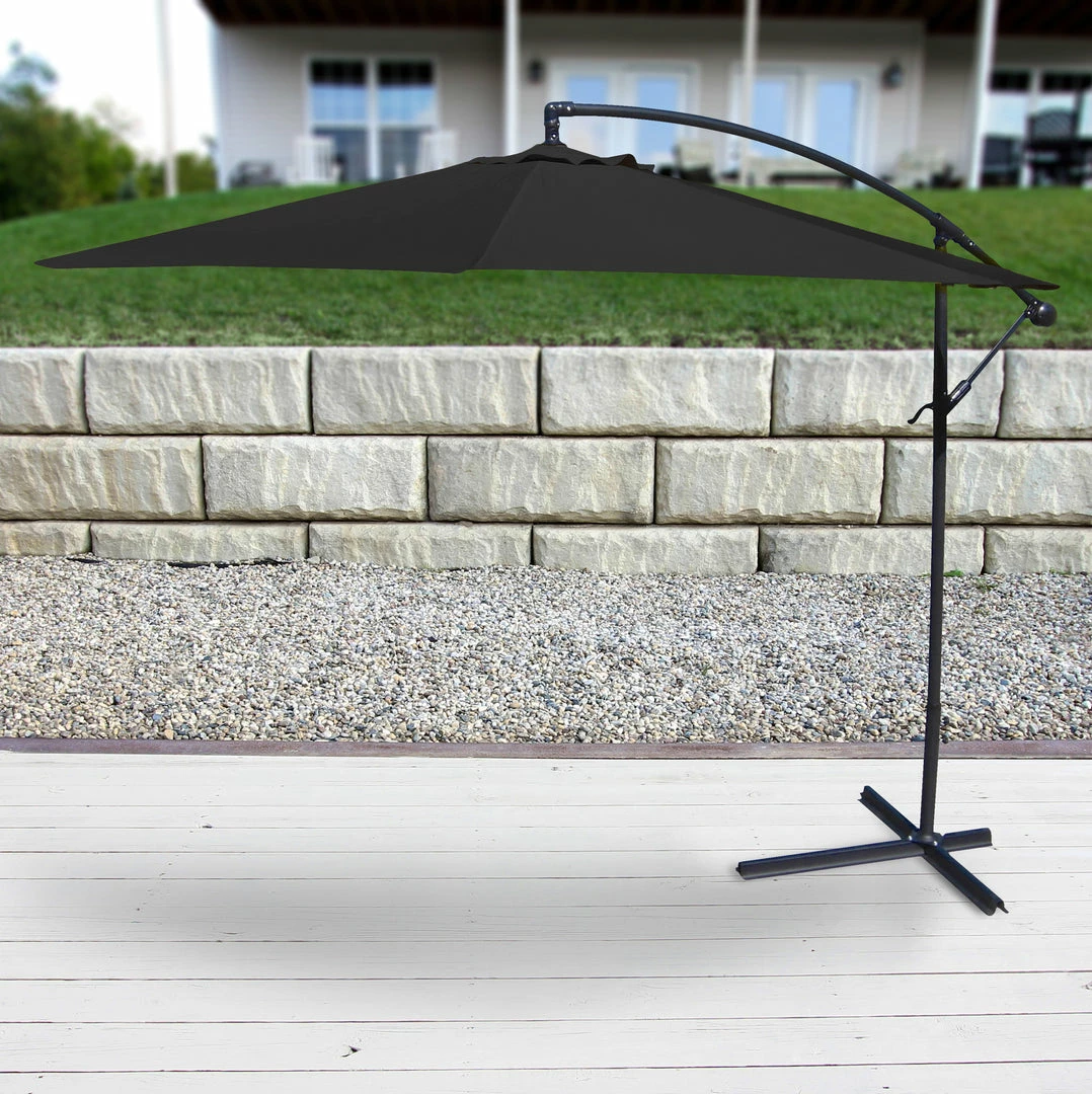 Jordan Manufacturing 10' STEEL OFFSET UMBRELLA- BLACK Umbrellas 2 Jordan Manufacturing 10' STEEL OFFSET UMBRELLA- BLACK Umbrellas