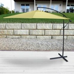 Jordan Manufacturing 10' STEEL OFFSET UMBRELLA- CANARY Umbrellas