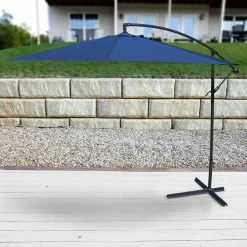 Jordan Manufacturing 10' STEEL OFFSET UMBRELLA- ROYAL