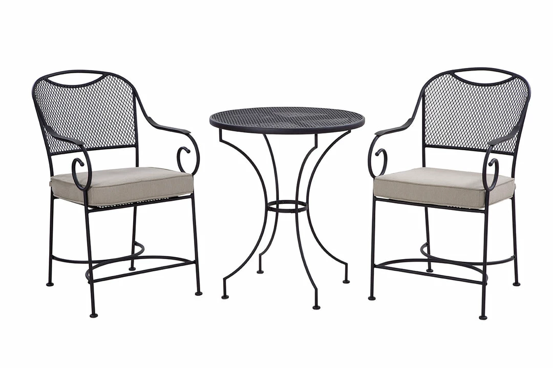 TOPS Birkdale 3 Piece Balcony Set, Tan Patio Sets 2 TOPS Birkdale 3 Piece Balcony Set, Tan Patio Sets