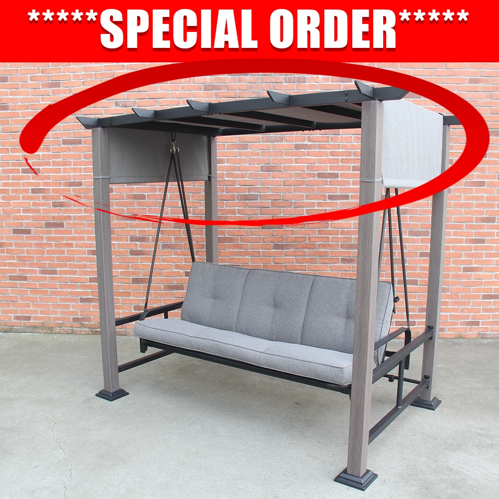 TOPS Replacement Canopy For Sandpointe Pergola Daybed Swing SC-K-454PGS2 Pergola Canopy Replacement 1 TOPS Replacement Canopy For Sandpointe Pergola Daybed Swing SC-K-454PGS2 Pergola Canopy Replacement