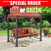 TOPS Gazebo Canopy Replacement Sullivan Pointe Gazebo Porch Swing Replacement Canopy | Green, Red