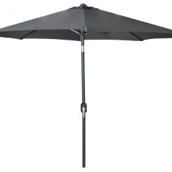 Umbrellas Jordan Manufacturing 9FT Steel Market Umbrella In Grey