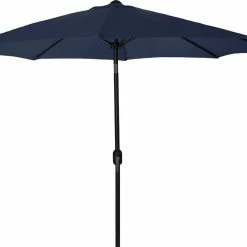 Umbrellas Jordan Manufacturing 9FT Steel Market Umbrella In Navy