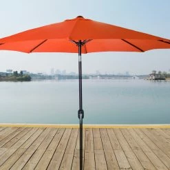 Umbrellas Jordan Manufacturing 9FT Steel Market Umbrella In Orange