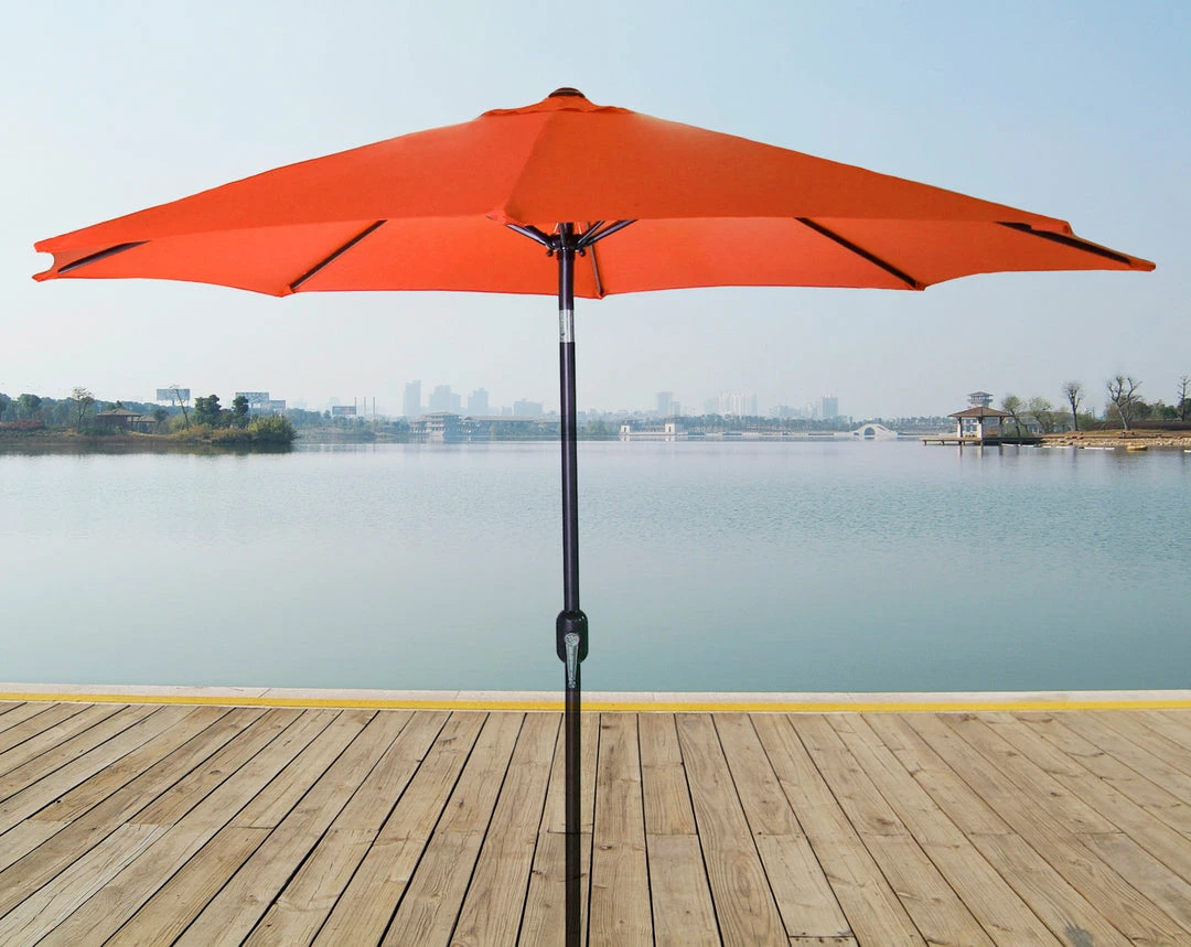 Umbrellas Jordan Manufacturing 9FT Steel Market Umbrella In Orange 2 Umbrellas Jordan Manufacturing 9FT Steel Market Umbrella In Orange