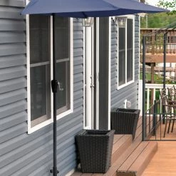 Jordan Manufacturing Steel Market Half Umbrella In Navy