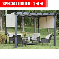 TOPS Lowe's Garden Treasures 10' Pergola Canopy With Ties